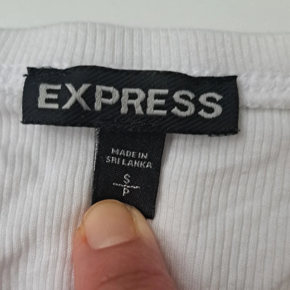 Express White Ribbed Top - Picture 2 of 8